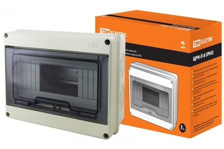 TDM ELECTRIC SQ0908-0002 Бокс ЩРН-П-8 модулей навесной пластик IP65 TDM
